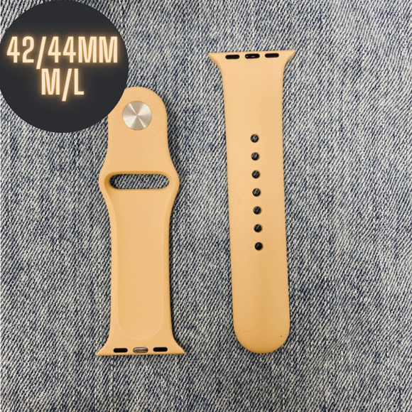42/44mm ML Apple Watch Band Solid Beige NEW Smart Watch Accessory - Picture 1 of 3